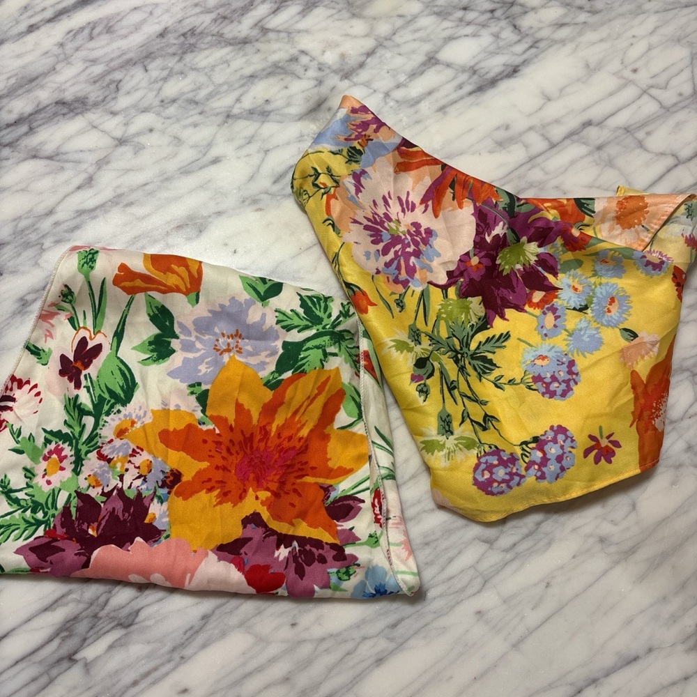 H&M Floral Scarves - Yellow and Multicolor